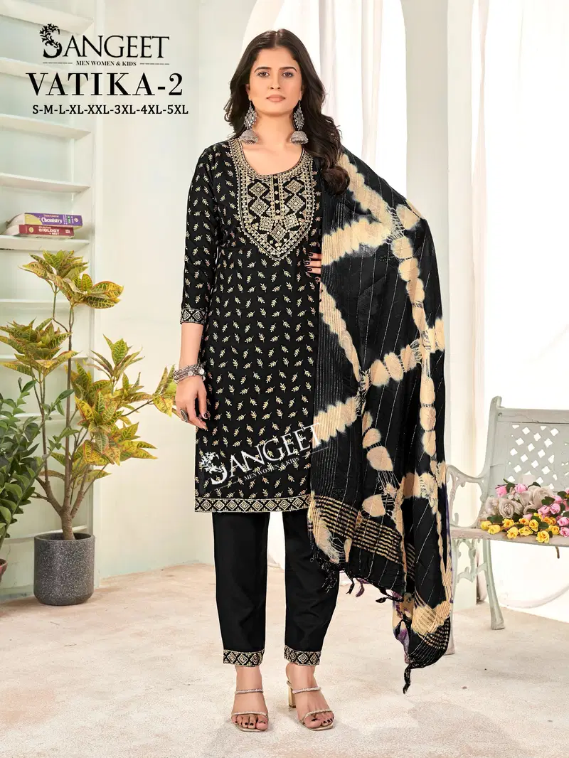 Vatika 2 By Sangeet Rayon Printed Kurti With Bottom Dupatta Orders In India